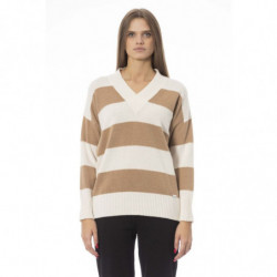 Elegante maglione beige con...