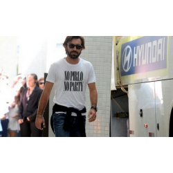 T-shirt maglietta No Pirlo No Party Juventus - Colore Bianco - Taglia XL
