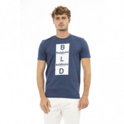 T-shirt chic in cotone blu...