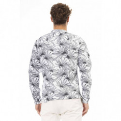 Elegante camicia grigia con colletto alla coreana da uomo - L