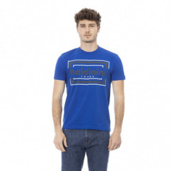 T-shirt chic in cotone blu...