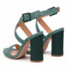 Sandalo In Pelle Di Vitello Verde - EU35.5/US5.5