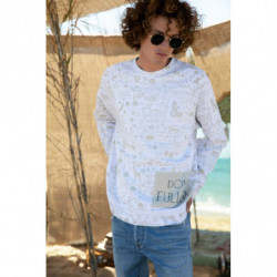 Maglione in cotone bianco - XL