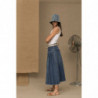 Gonna in cotone blu - W32 - IT46
