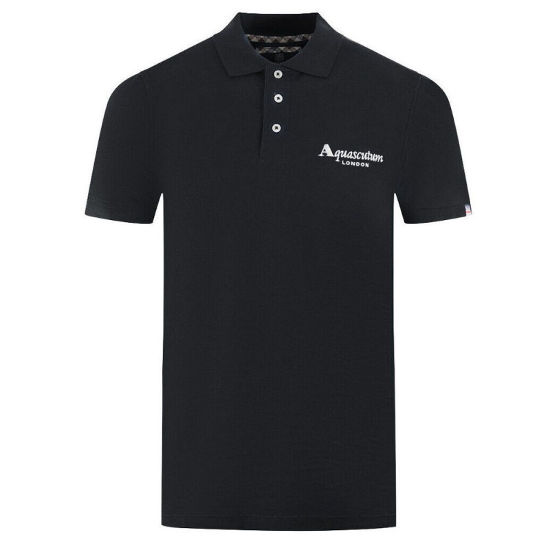 Polo in cotone nero - S