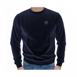 Maglione in cotone blu - XL