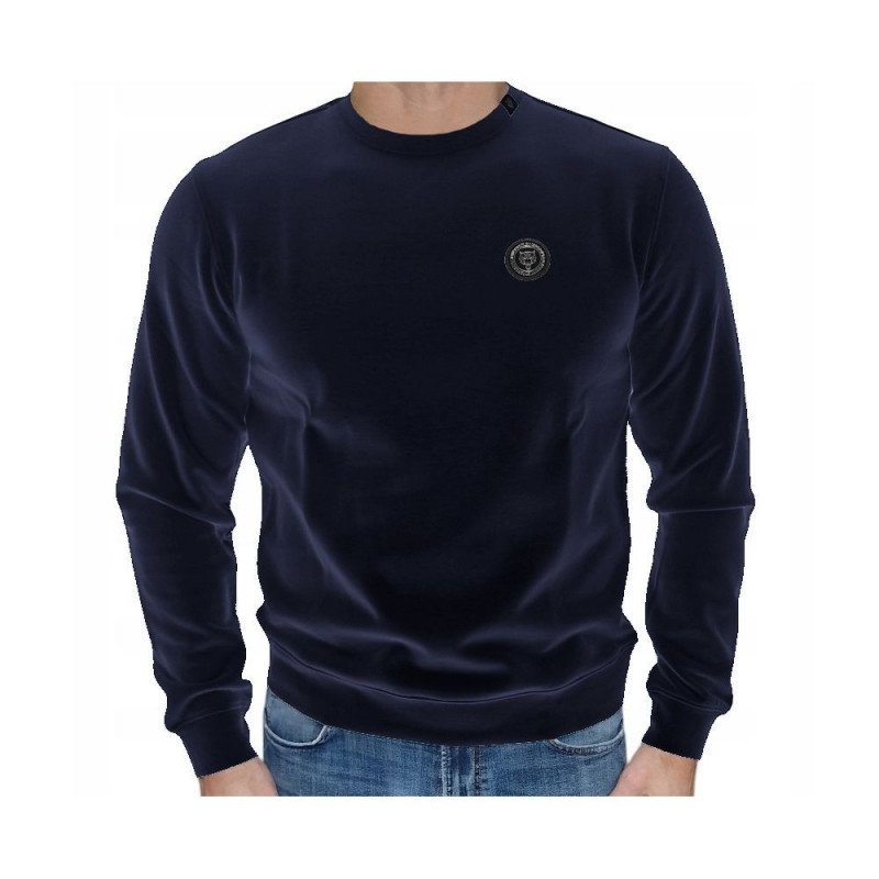 Maglione in cotone blu - XXL