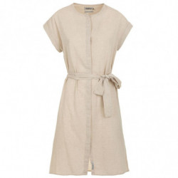 Abito in cotone beige - L