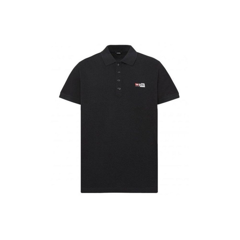 Polo in cotone nero - XL