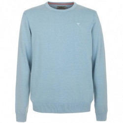 Maglione in cotone azzurro...