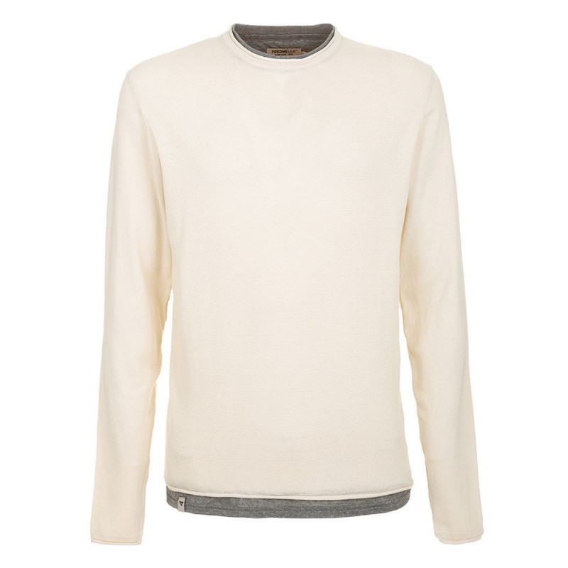Maglione in cotone beige - L
