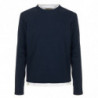 Maglione in cotone blu - XXL