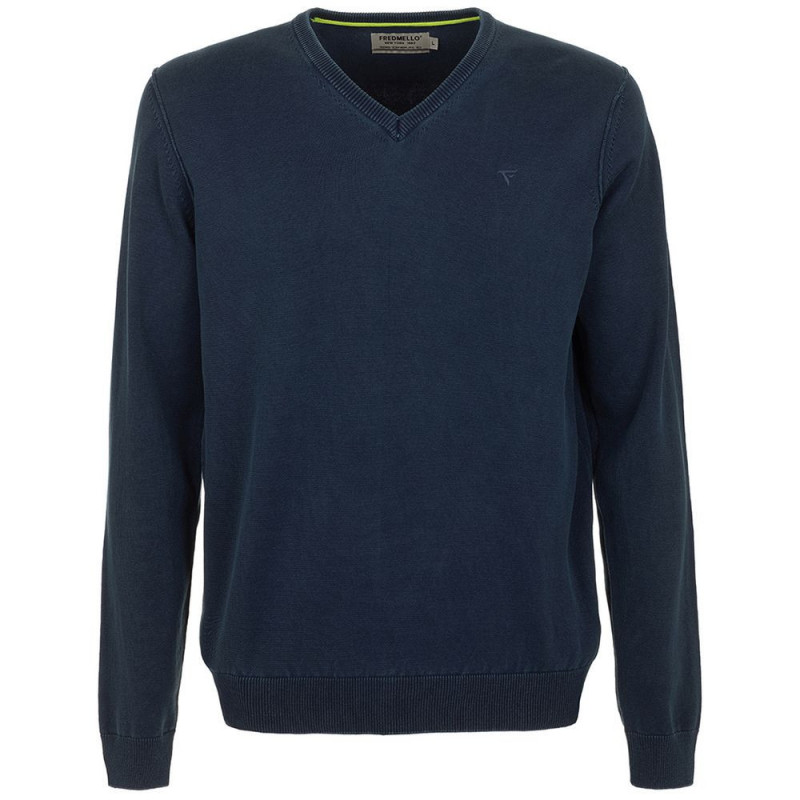 Maglione in cotone blu - XXL
