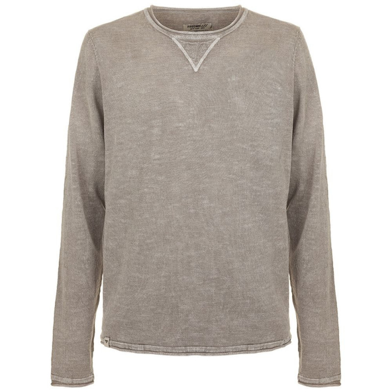 Maglione di cotone grigio - S