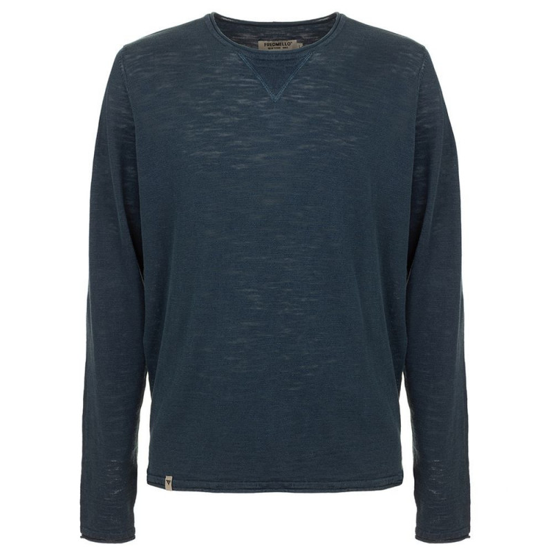 Maglione in cotone blu - XL