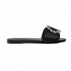 Sandalo in pelle nera -...