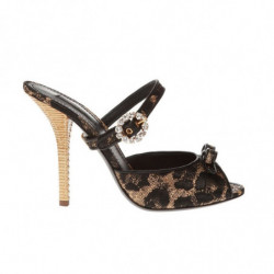 Sandalo in pelle nera -...