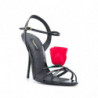 Sandalo in pelle nera - EU38.5/US8.5