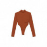 Top e maglietta in cotone marrone - M