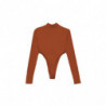 Top e maglietta in cotone marrone - M