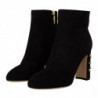 Scarpe stivali tacco cristallo pelle scamosciata nera - EU37/US6.5