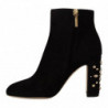 Scarpe stivali tacco cristallo pelle scamosciata nera - EU37/US6.5