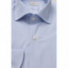 Camicia Elegante in Cotone Azzurro con Collo Francese - XXL