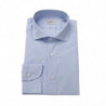 Camicia Elegante in Cotone Azzurro con Collo Francese - XL