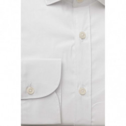 Camicia bianca elegante colletto alla francese, vestibilità slim - XL