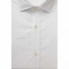 Camicia bianca elegante colletto alla francese, vestibilità slim - XL