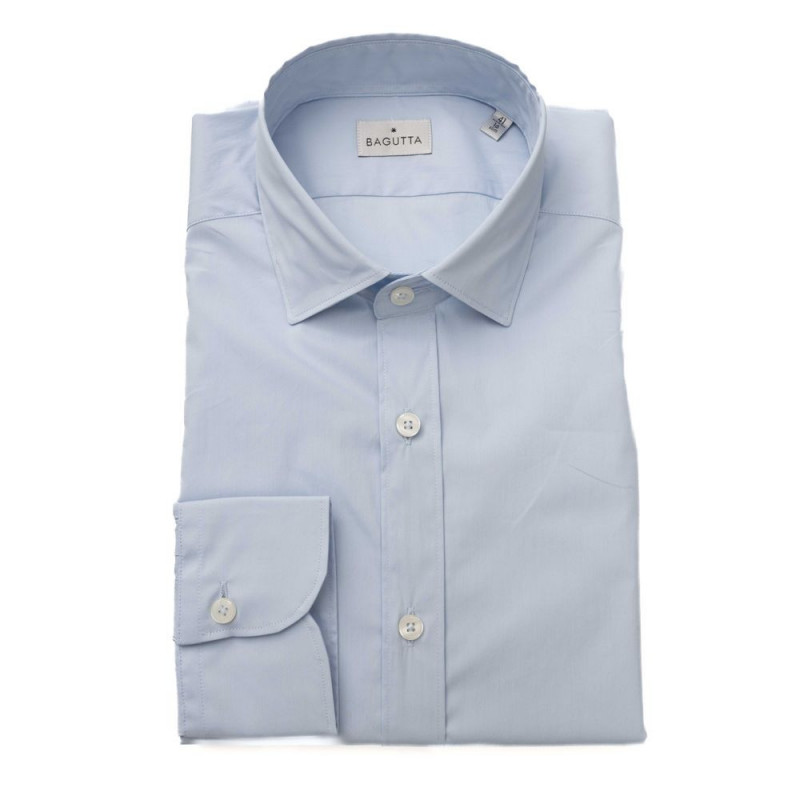 Camicia slim fit con colletto francese slanciato - L