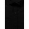 Elegante camicia nera slim-fit con colletto francese - 4XL
