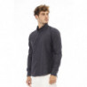 Camicia Baldinini Trend Chic in misto cotone grigio - XL