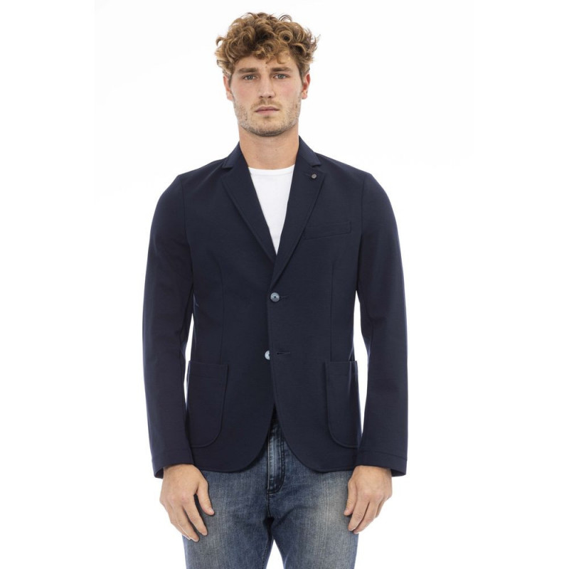Giacca Classica in Tessuto Blu Distretto12 - XL