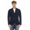 Giacca Classica in Tessuto Blu Distretto12 - XL