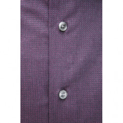 Camicia in cotone bordeaux - L