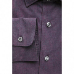 Camicia in cotone bordeaux - L
