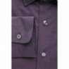 Camicia in cotone bordeaux - L