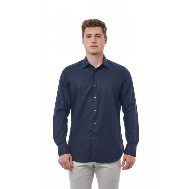 Camicia in cotone blu - M