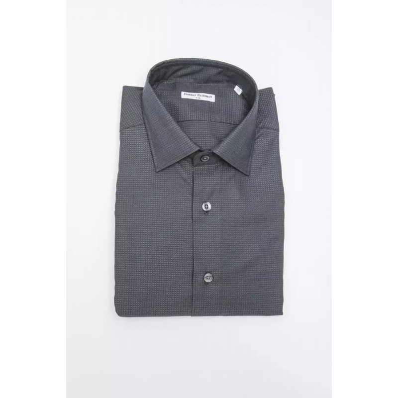 Camicia in cotone nero - XXL