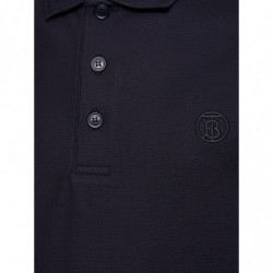 Polo in cotone blu - L