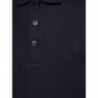 Polo in cotone blu - L