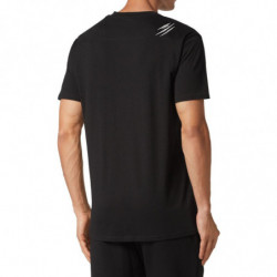 Maglietta in cotone nero - XL