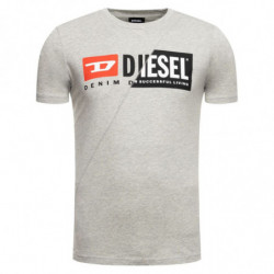 T-shirt in cotone grigio - L
