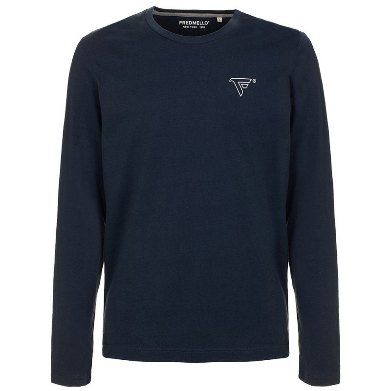 Maglietta in cotone blu - L
