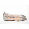 Scarpa a punta piatta con cristalli argentati - EU35/US5