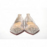 Scarpa a punta piatta con cristalli argentati - EU35/US5