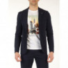 Giacca in cotone blu - XXL