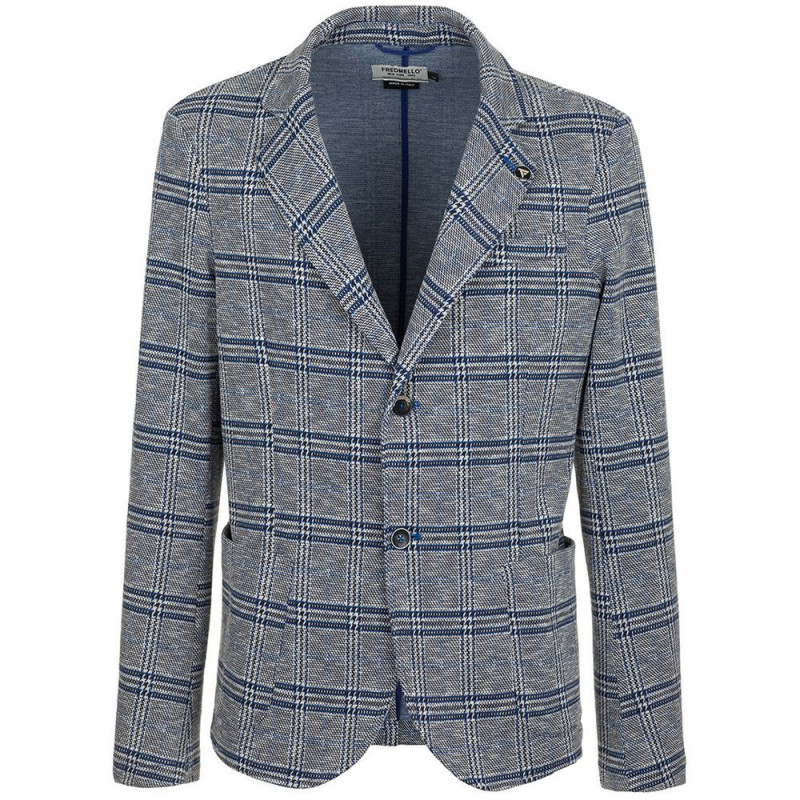 Giacca in cotone blu - S