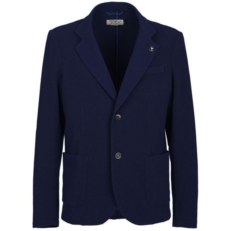 Giacca in cotone blu - L